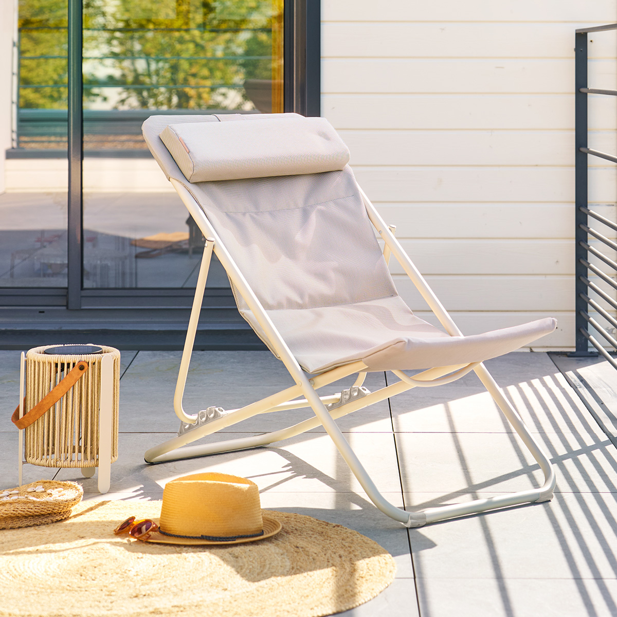 Cadeira relax MIRAEL lin/argile