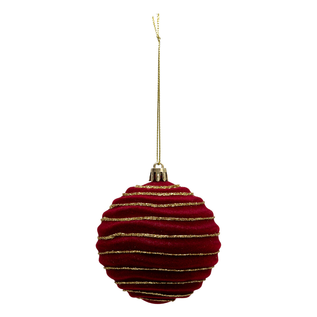 Conjunto de 9 bolas vermelho e verde 8cm