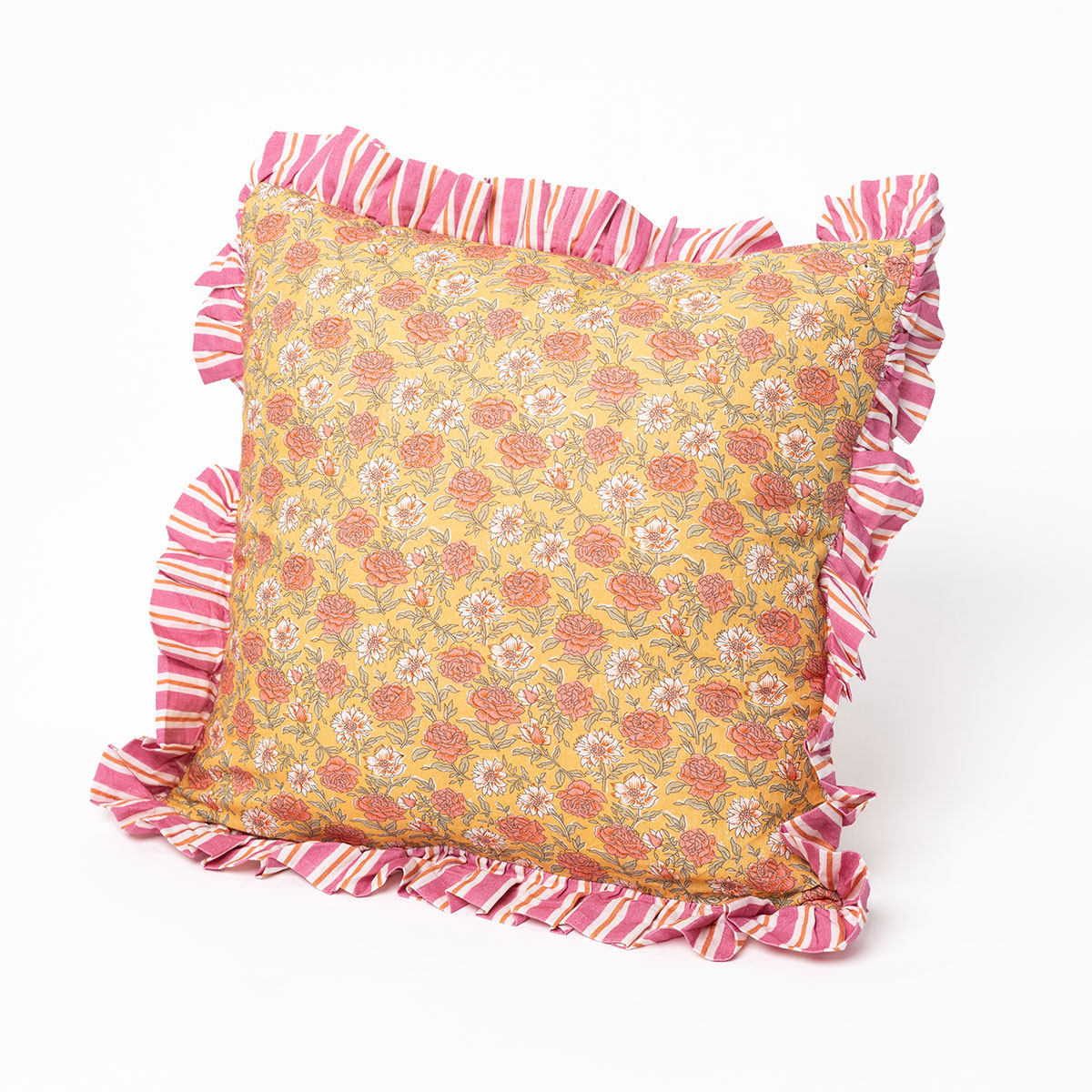 Almofada YUCATAN com rosas 45x45cm