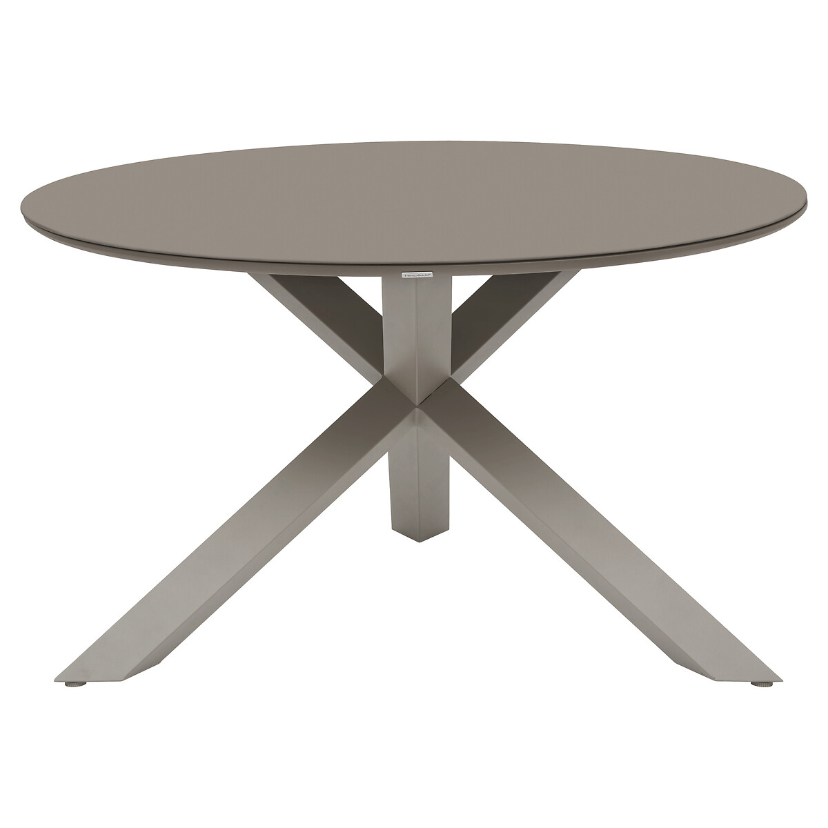 Mesa ORYON redonda caf&eacute; alum&iacute;nio