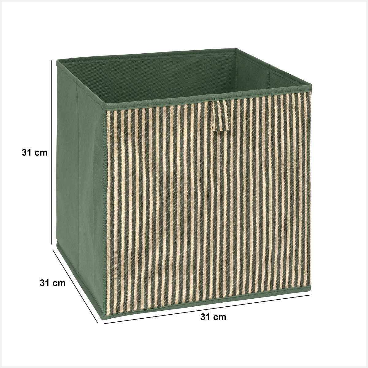 Caixa de arruma&ccedil;&atilde;o COTTY verde 31x31cm