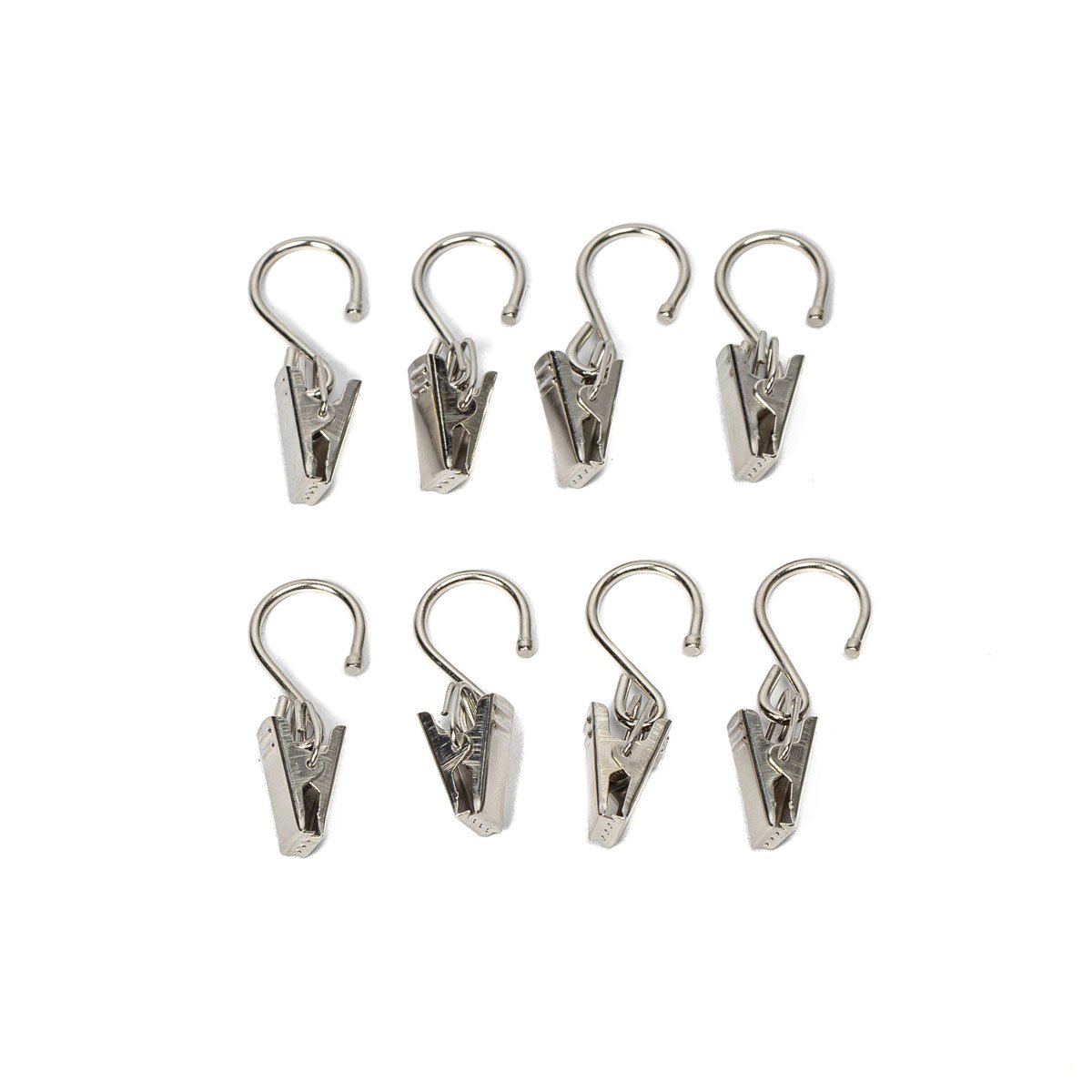 Conjunto de 8 molas prateadas para argolas