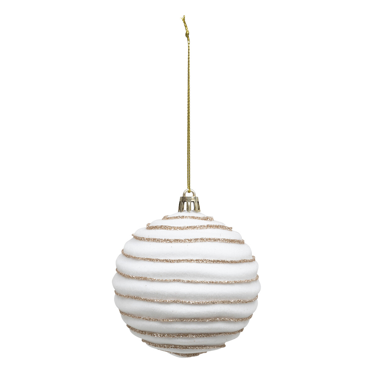 Conjunto de 9 bolas branco e rosa 8cm