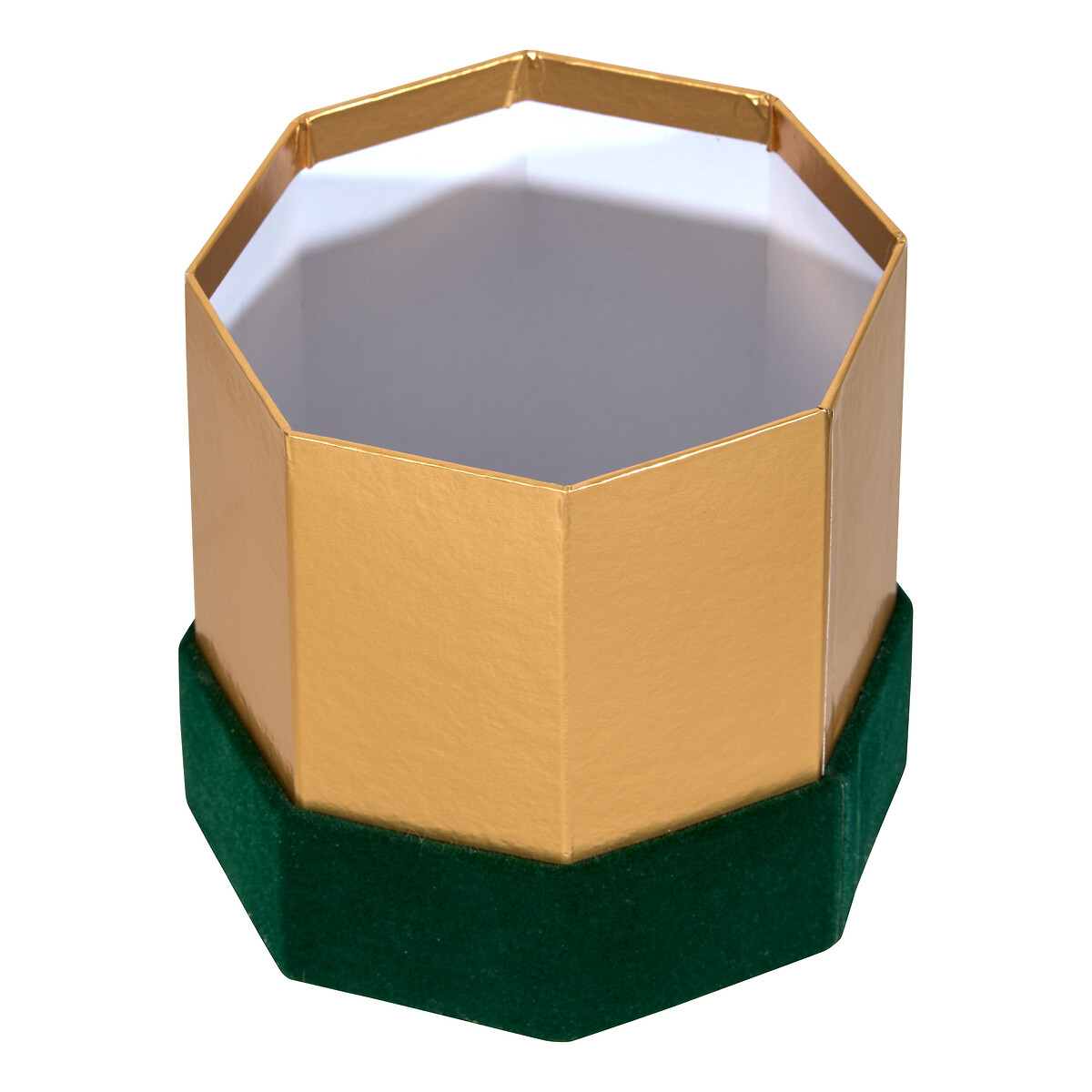 Conjunto de 3 caixas de oferta em veludo verde