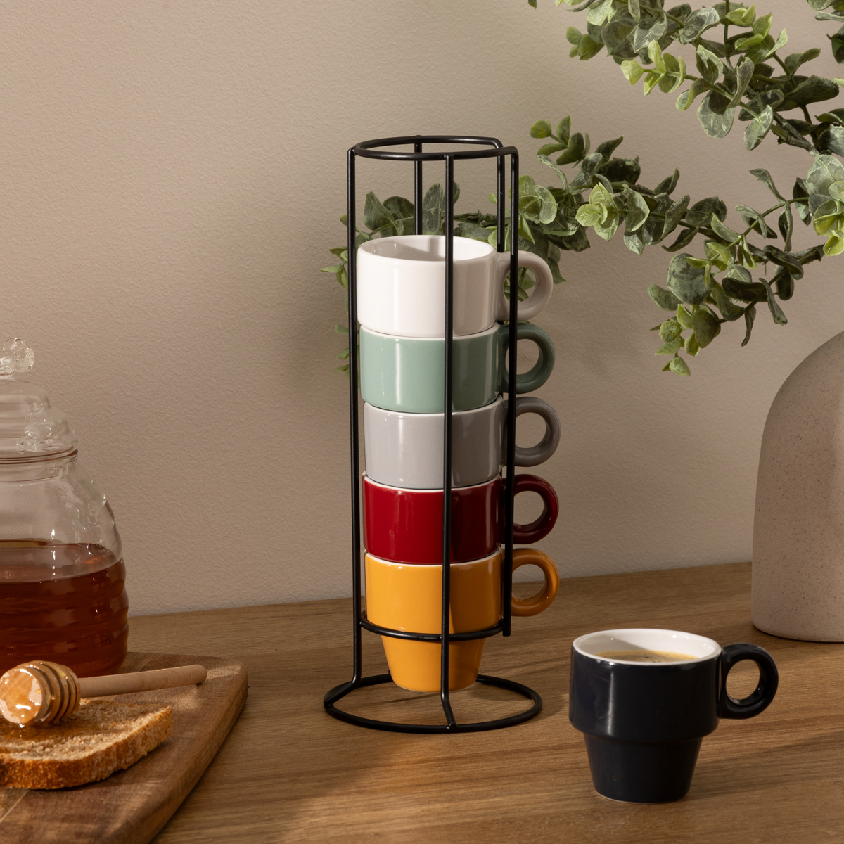 Conjunto de 6 ch&aacute;venas de caf&eacute;