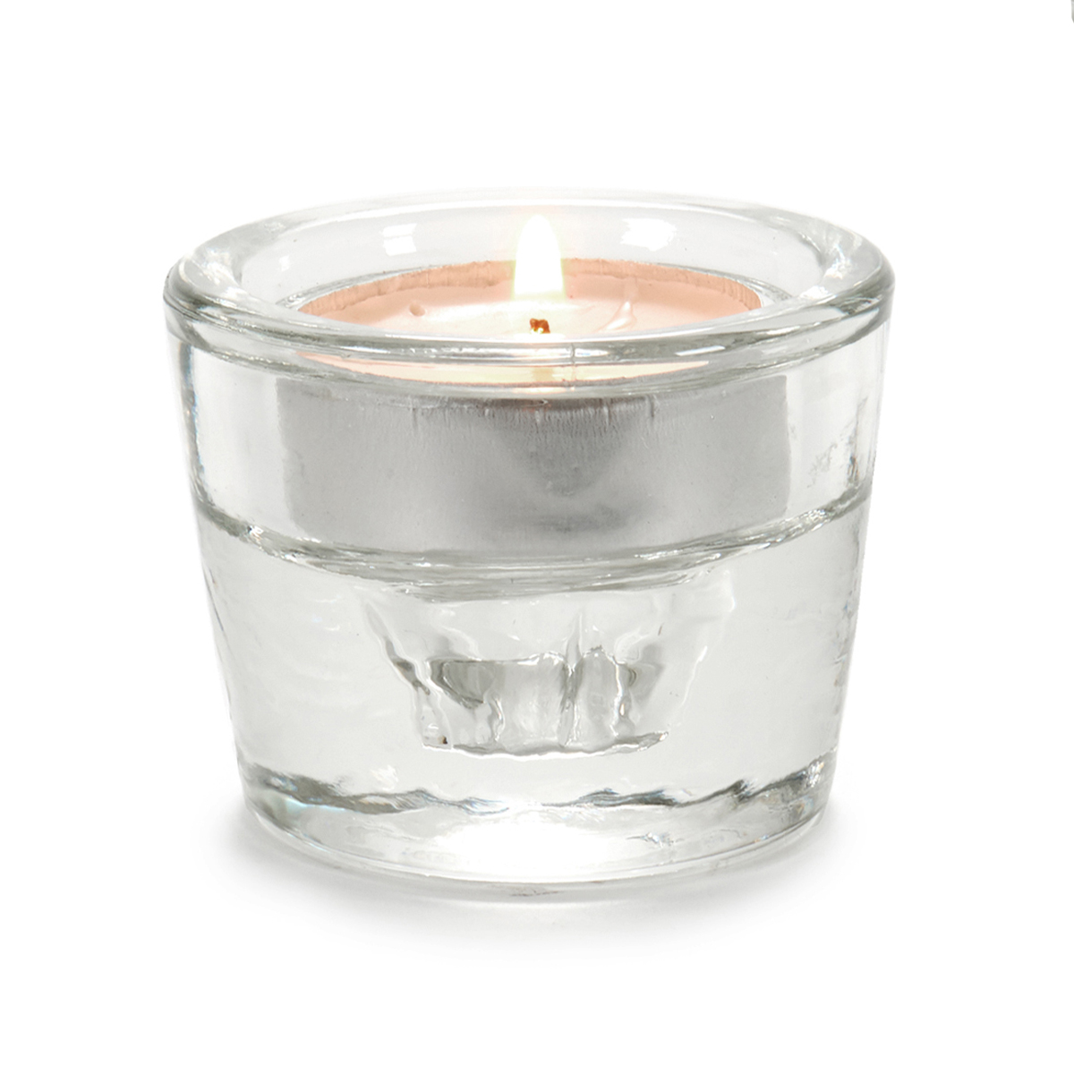 Casti&ccedil;al redondo transparente em vidro