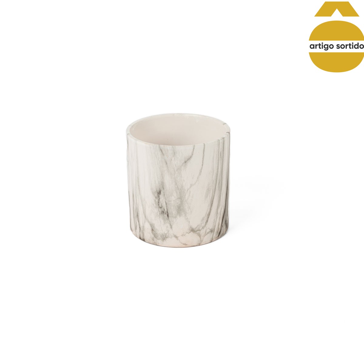 Jarra de cerâmica efeito mármore 11,6cm