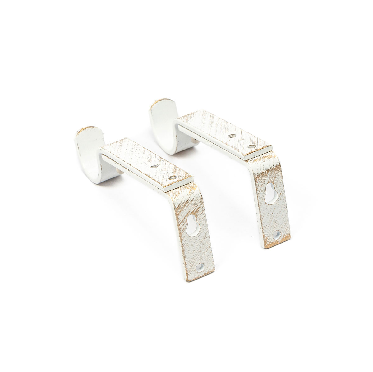 Conjunto 2 suportes para calha brancos