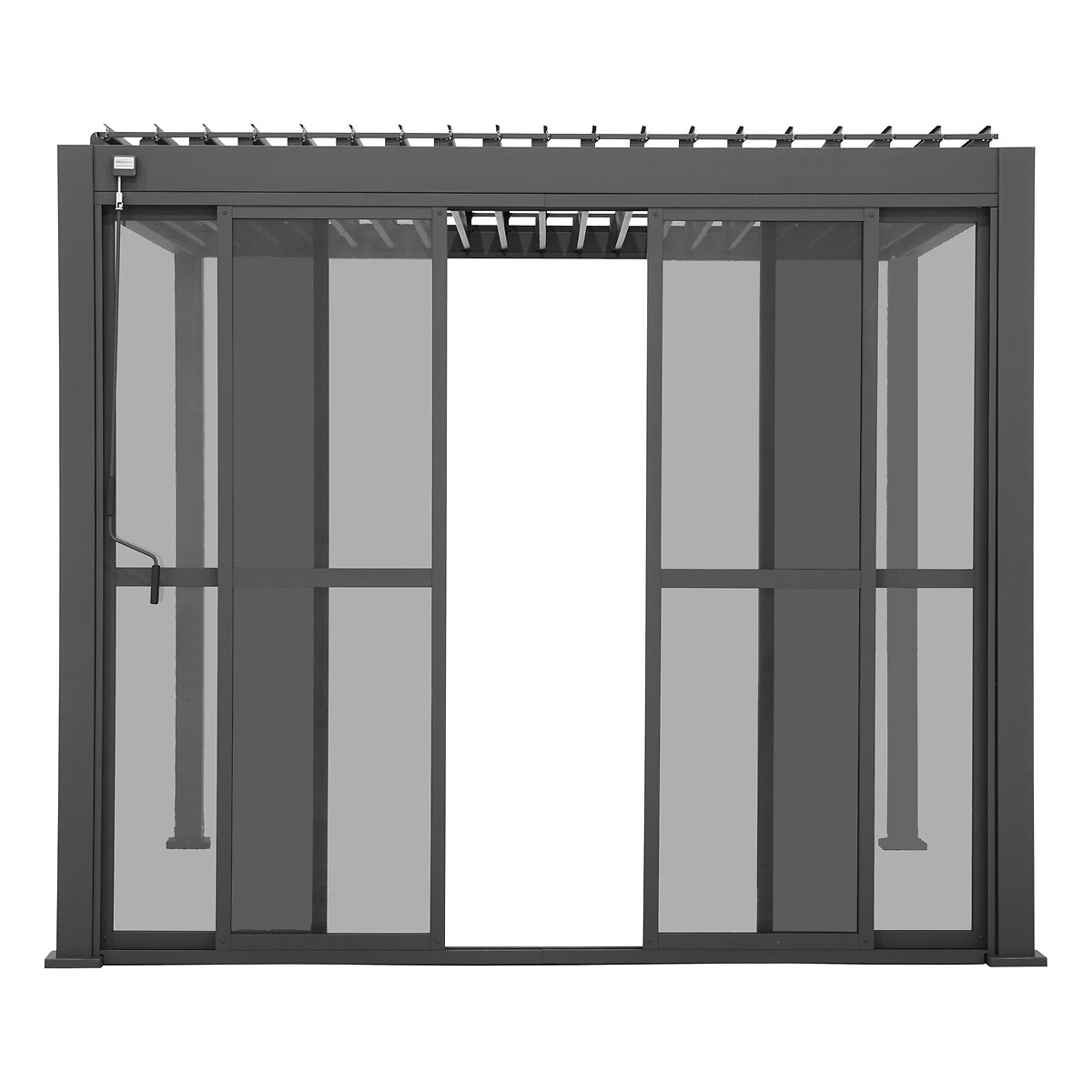 Portas para p&eacute;rgola EVORA cinza escuro 3m