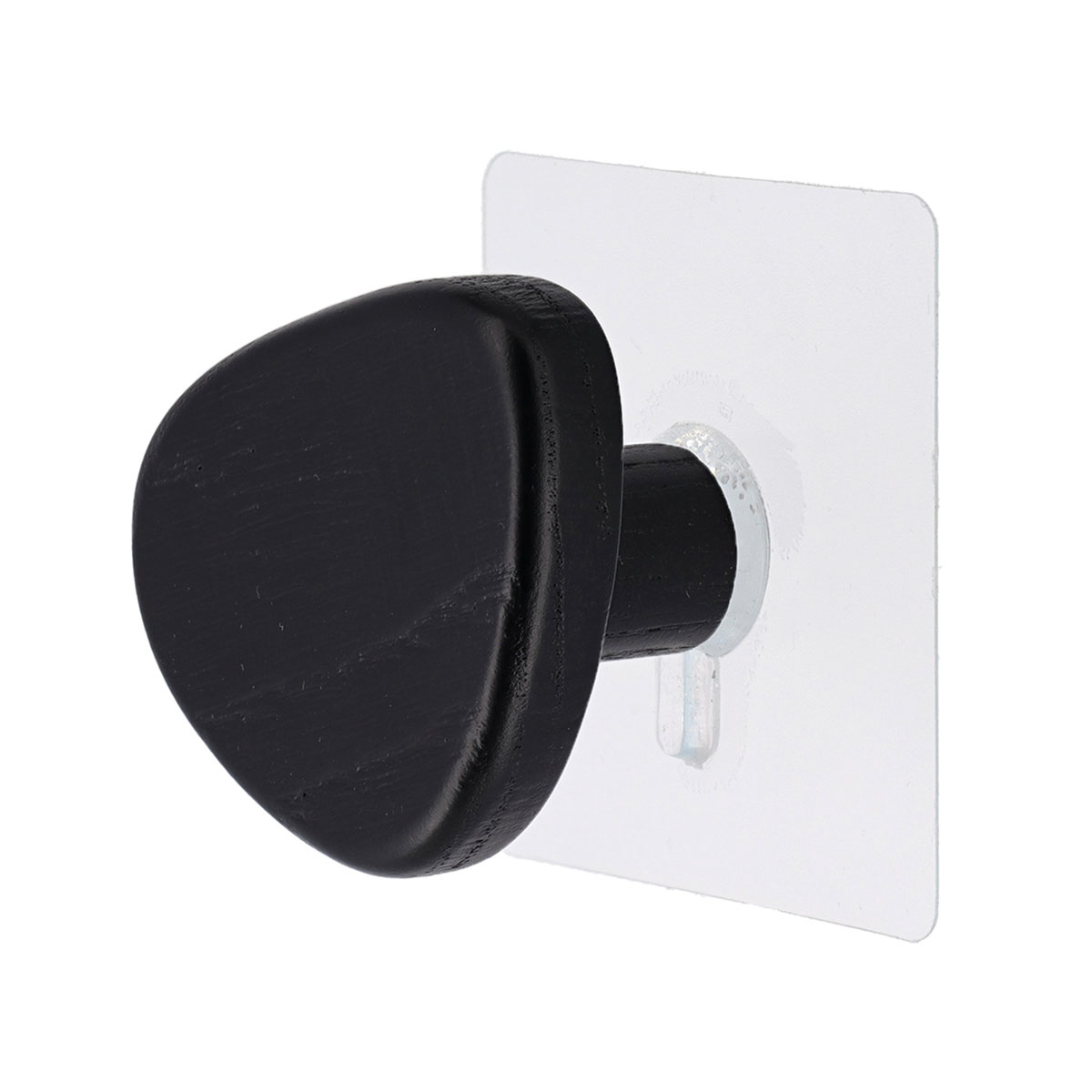 Cabide wc preto em madeira