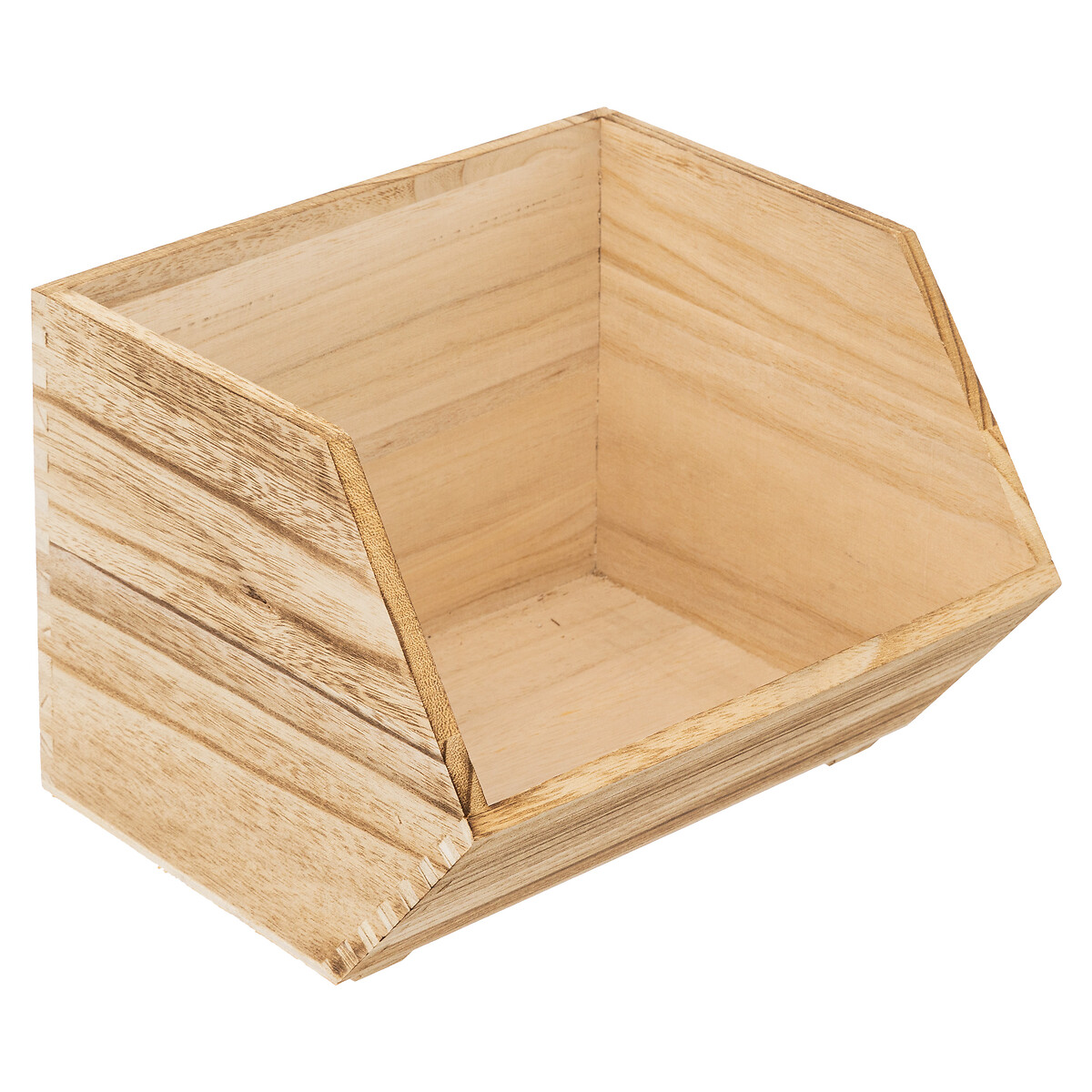 Conjunto de 3 caixas de organização em madeira