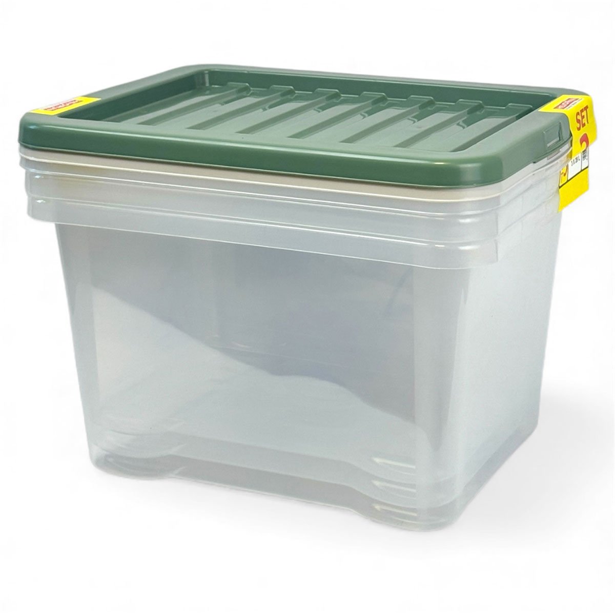 Conjunto de 3 caixas de arruma&ccedil;&atilde;o QUASAR 28l