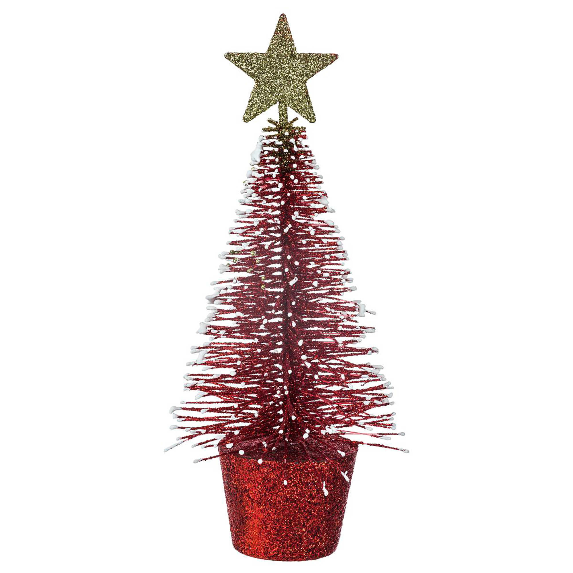 &Aacute;rvore de natal vermelha com estrela dourada