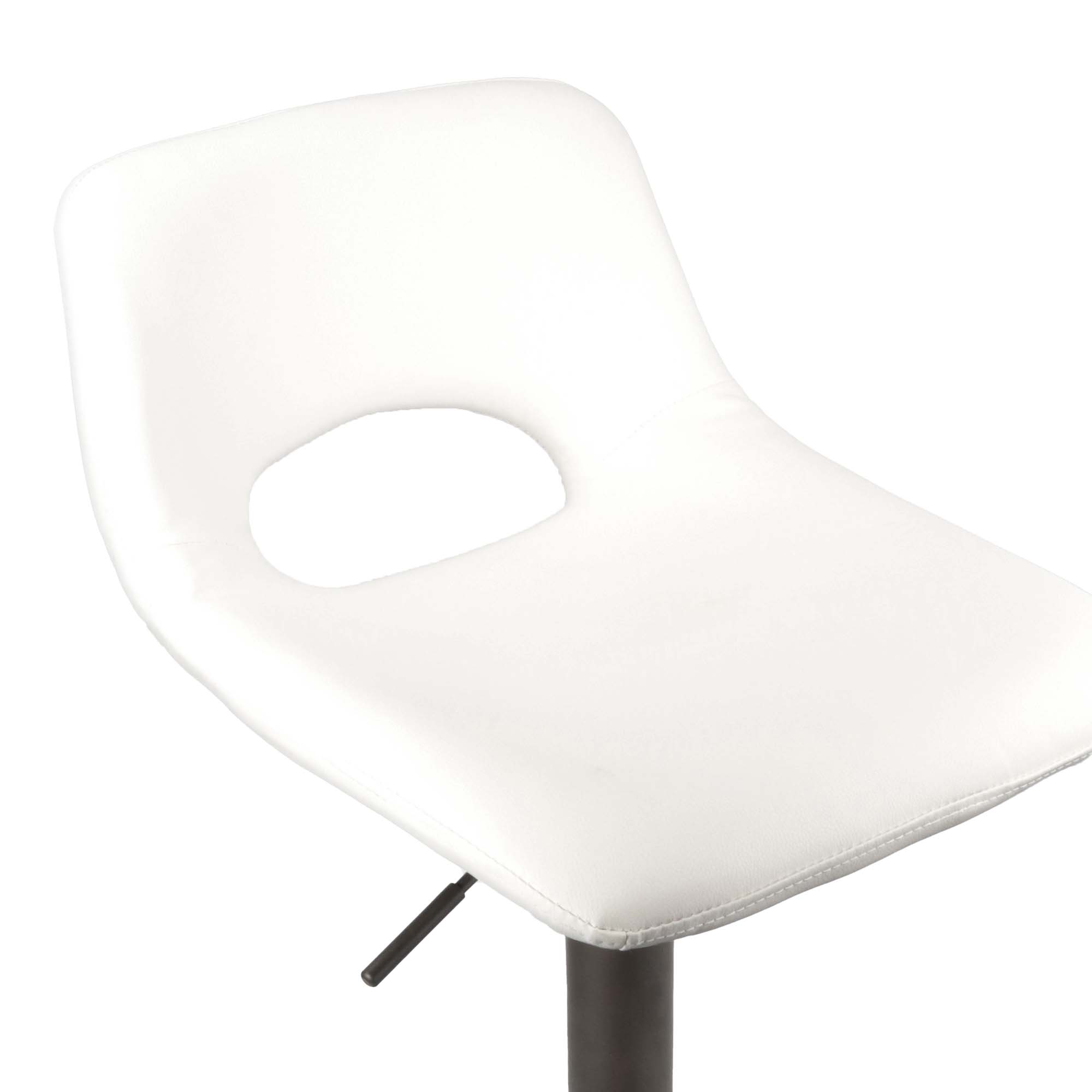 Conjunto de 2 bancos de bar JENKI branco regulável