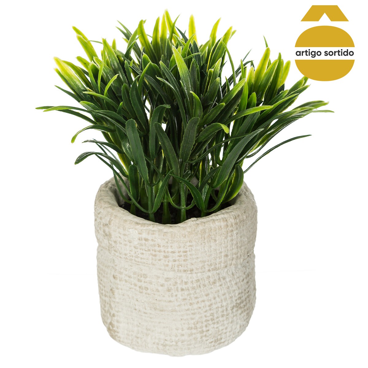 Vaso de cimento com planta 14cm