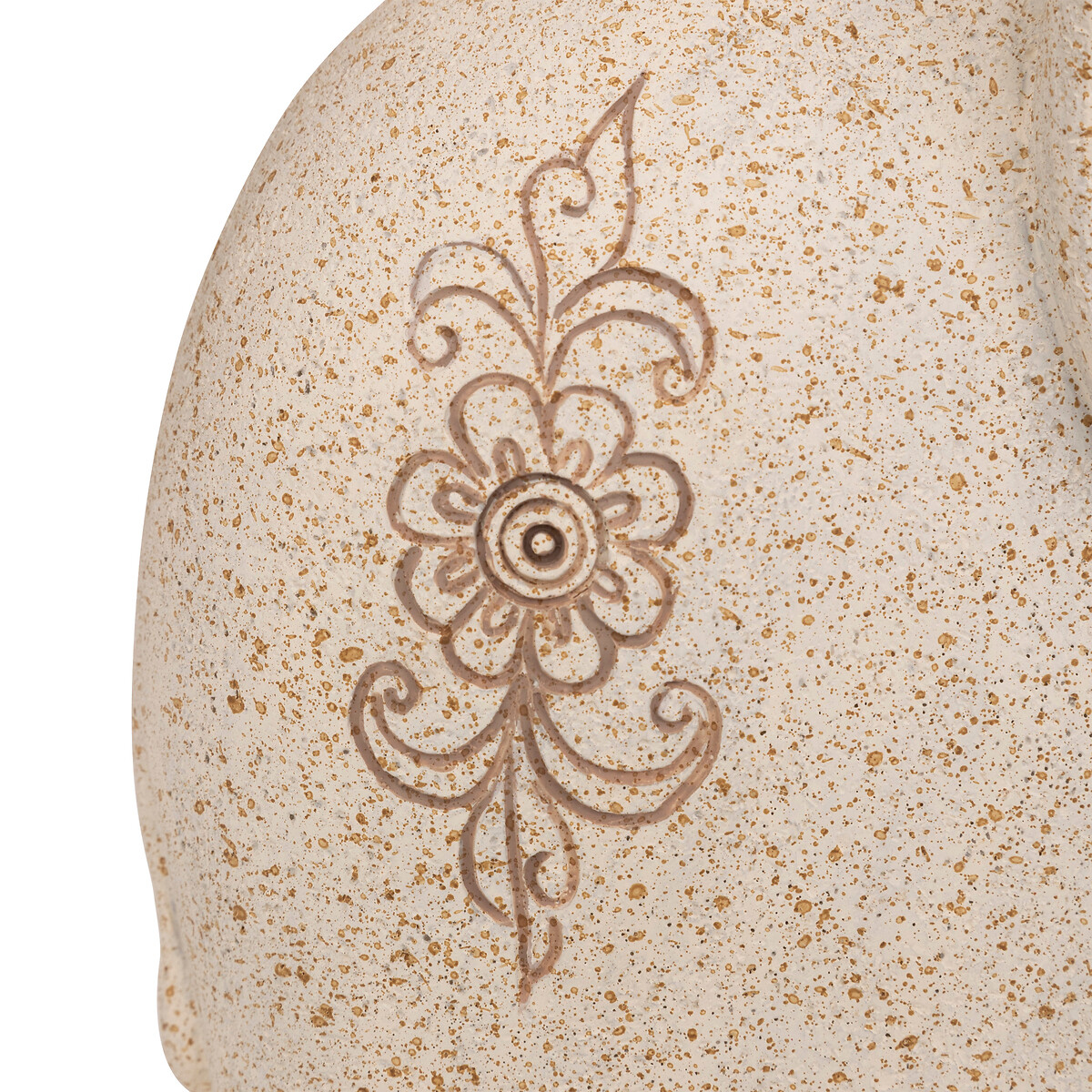 Estatueta de forma de elefante bege 23cm