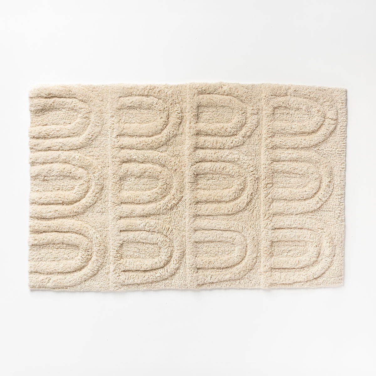 Tapete wc ELLA bege de algod&atilde;o 50x80cm