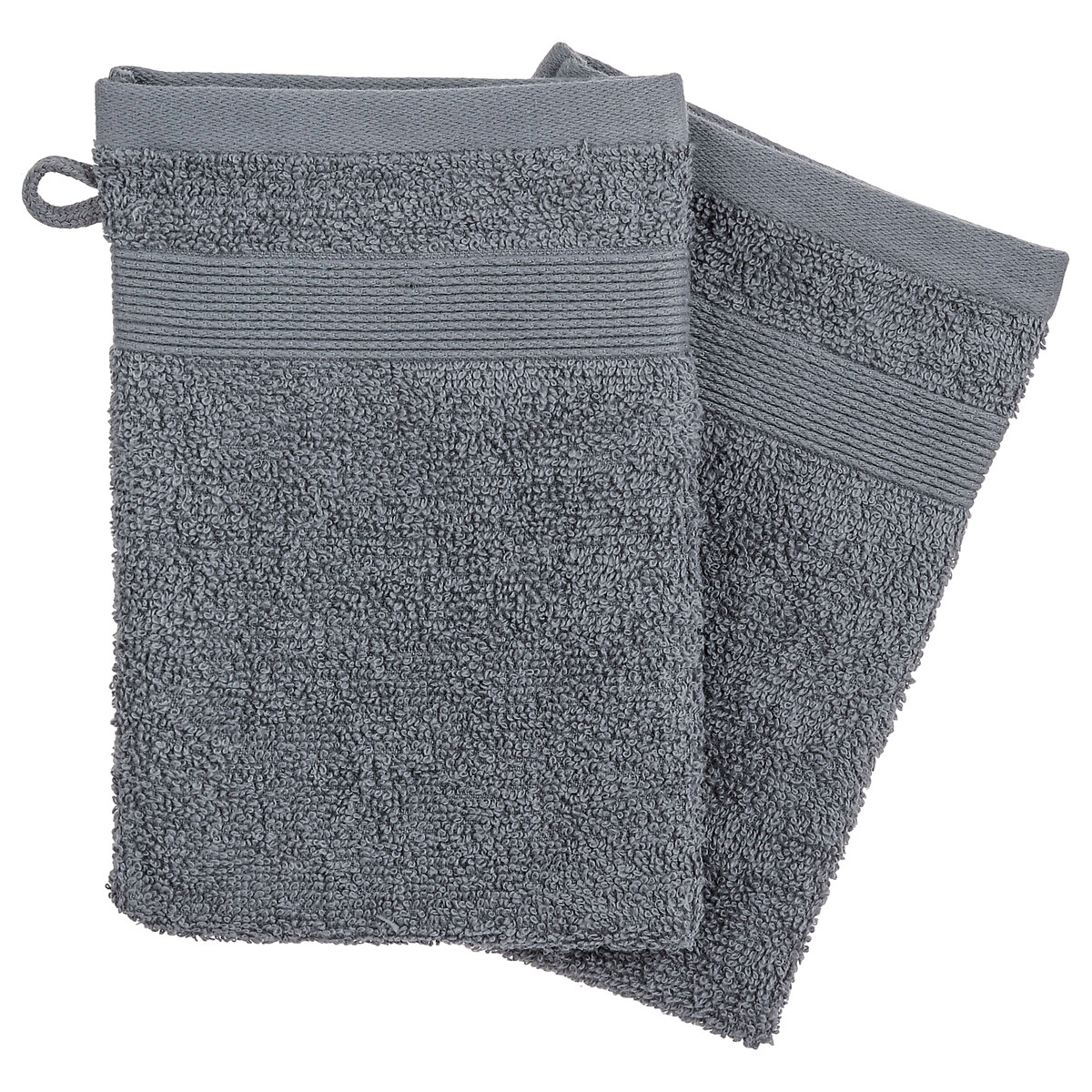 Conjunto de 2 luvas de banho PRAIA cinza,  Conjunto de 2 luvas de banho PRAIA cinza