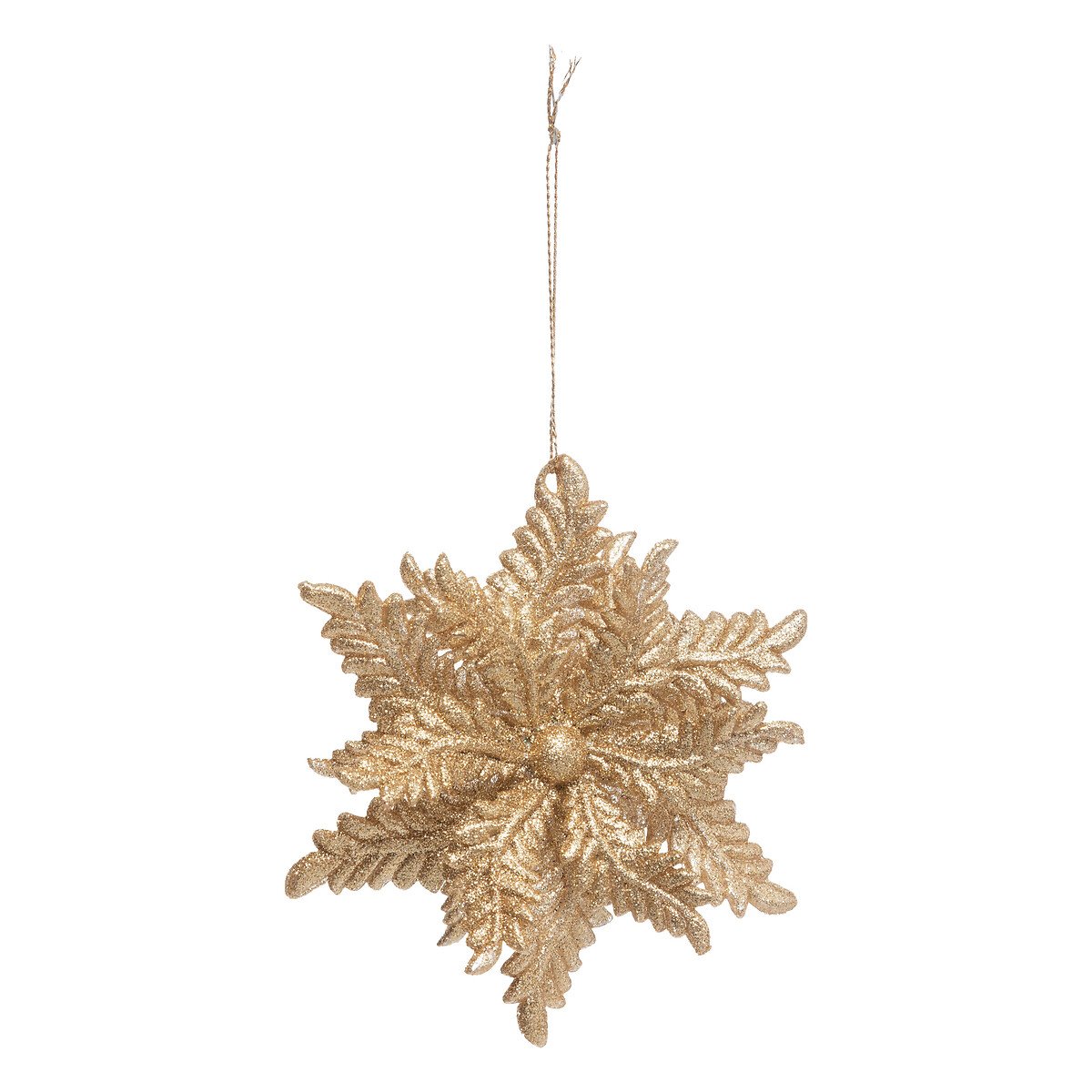 Pendurante de flor poiséntia dourado 11cm