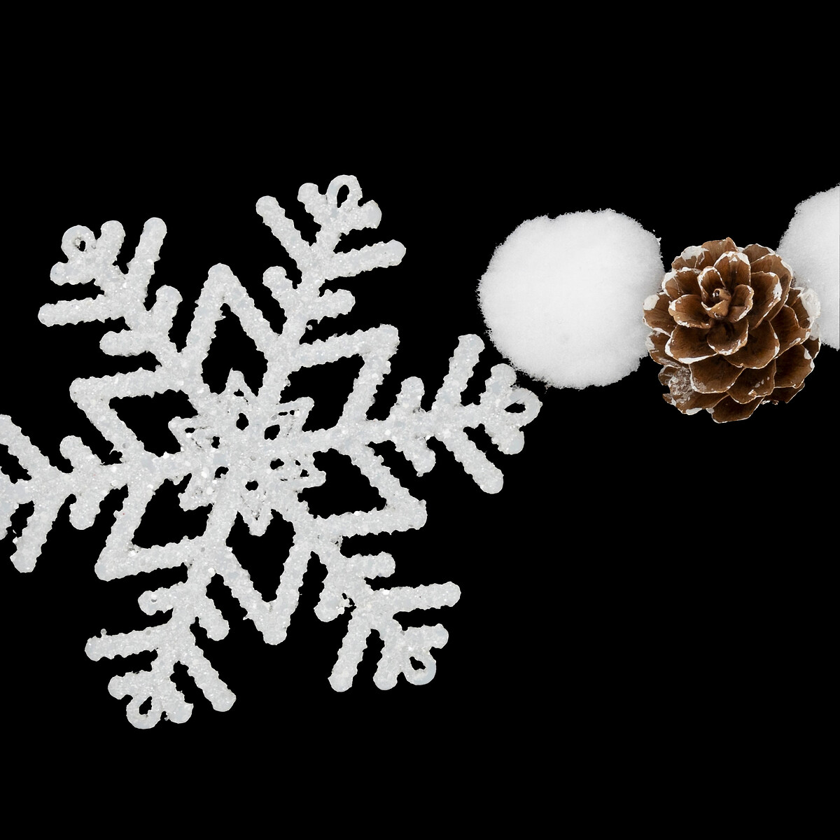 Grinalda com bolas e pinhas 180cm