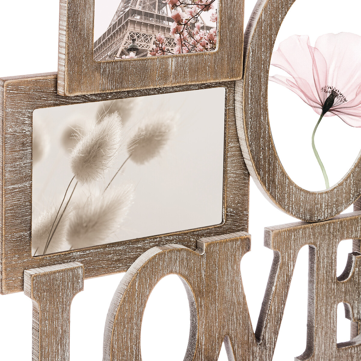 Multimoldura FAMILLE em mdf para 6 fotografias