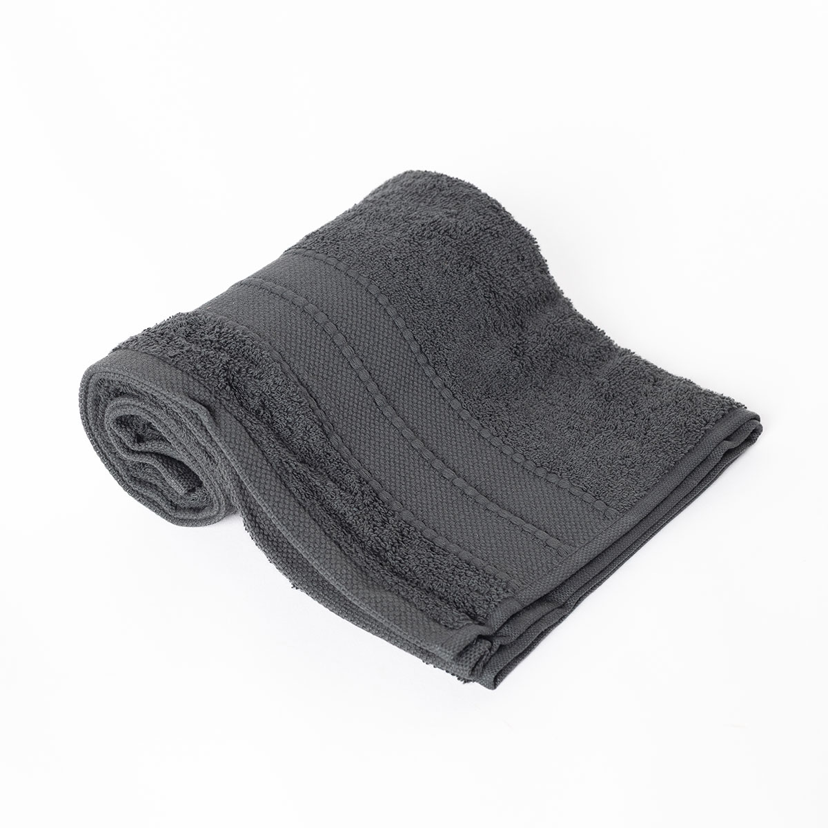 Toalha de m&atilde;os ESSENZA cinza escuro 50x90cm
