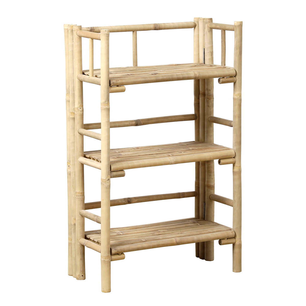 M&oacute;vel wc em bambu com 3 n&iacute;veis 87,5cm