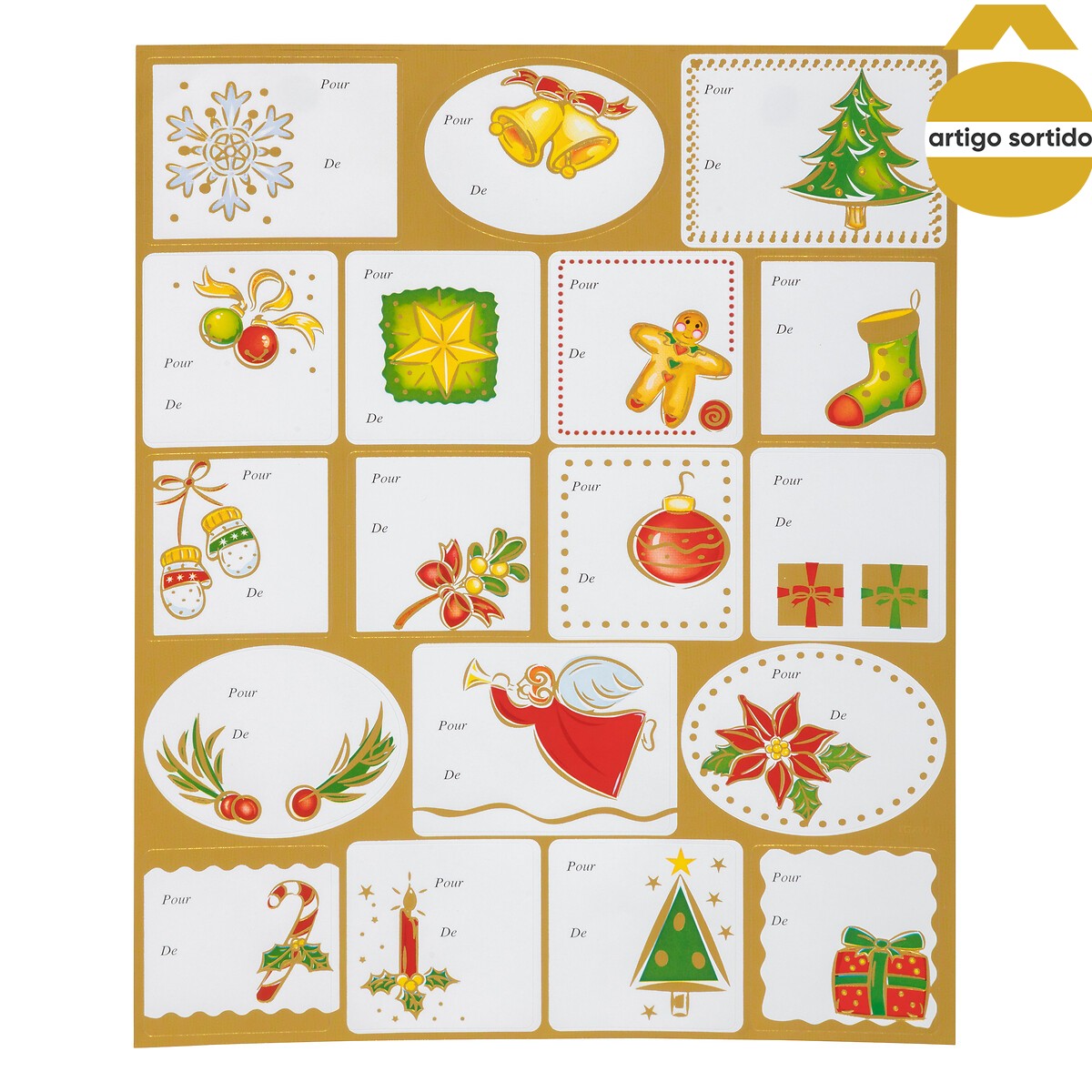 Autocolantes brilhantes para embrulho