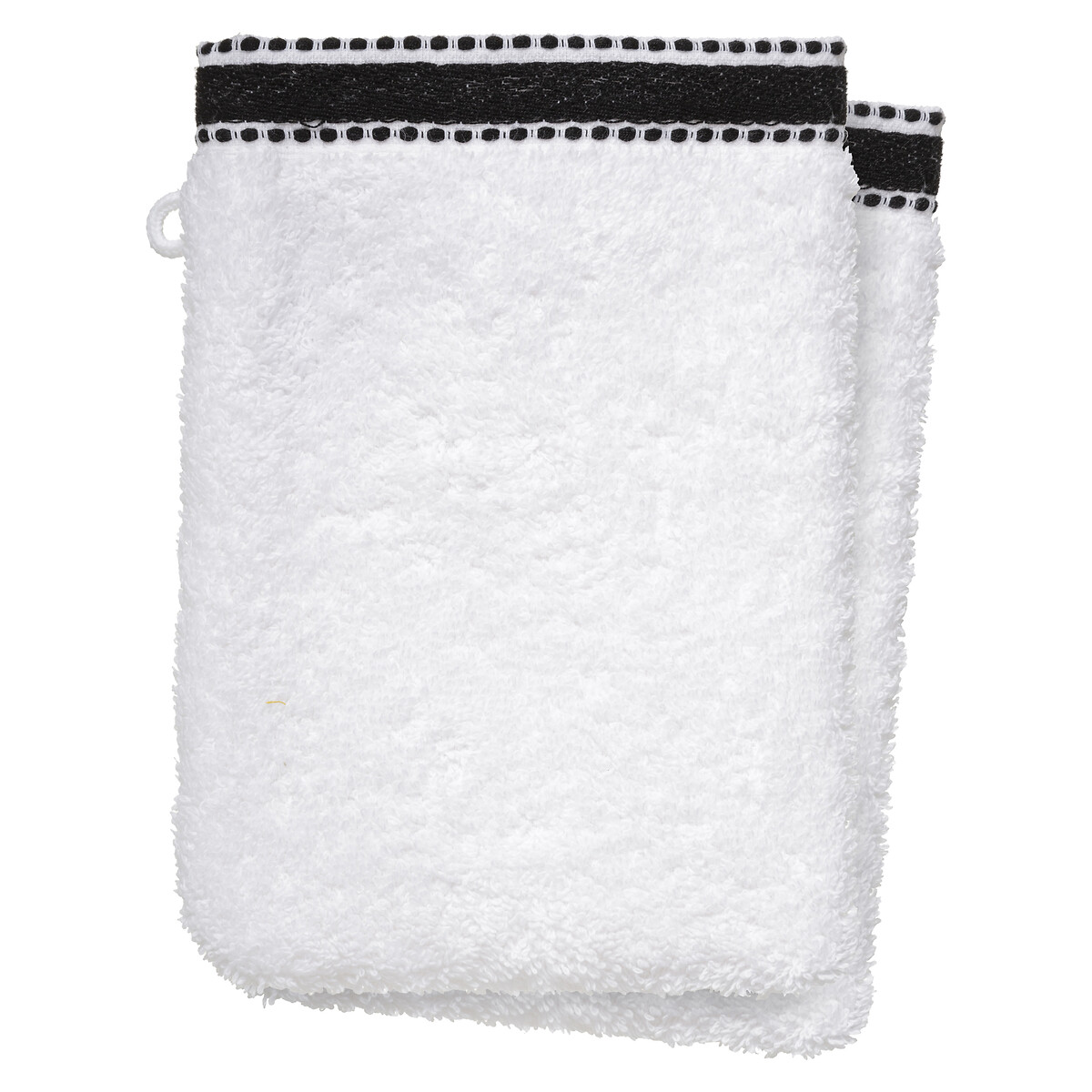Conjunto de 2 luvas de banho JOIA branco,  Conjunto de 2 luvas de banho JOIA branco