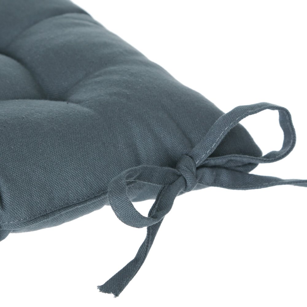 Coxim azul escuro em algodão 38x38cm,  Coxim azul escuro em algodão 38x38cm