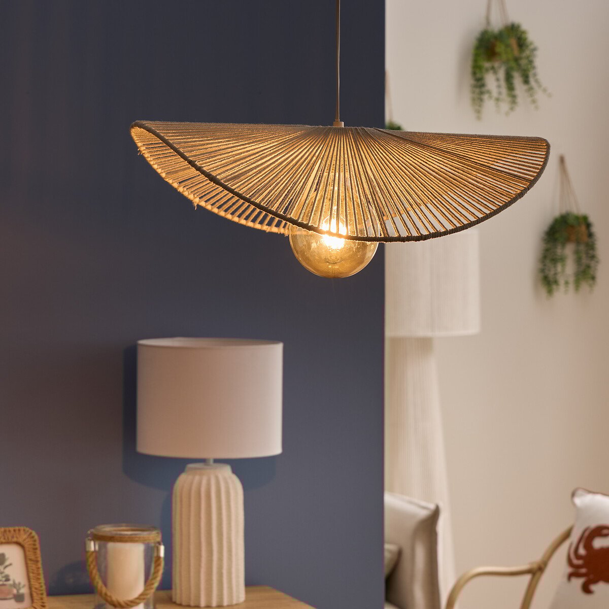 Candeeiro de teto ADELIA branco 58cm