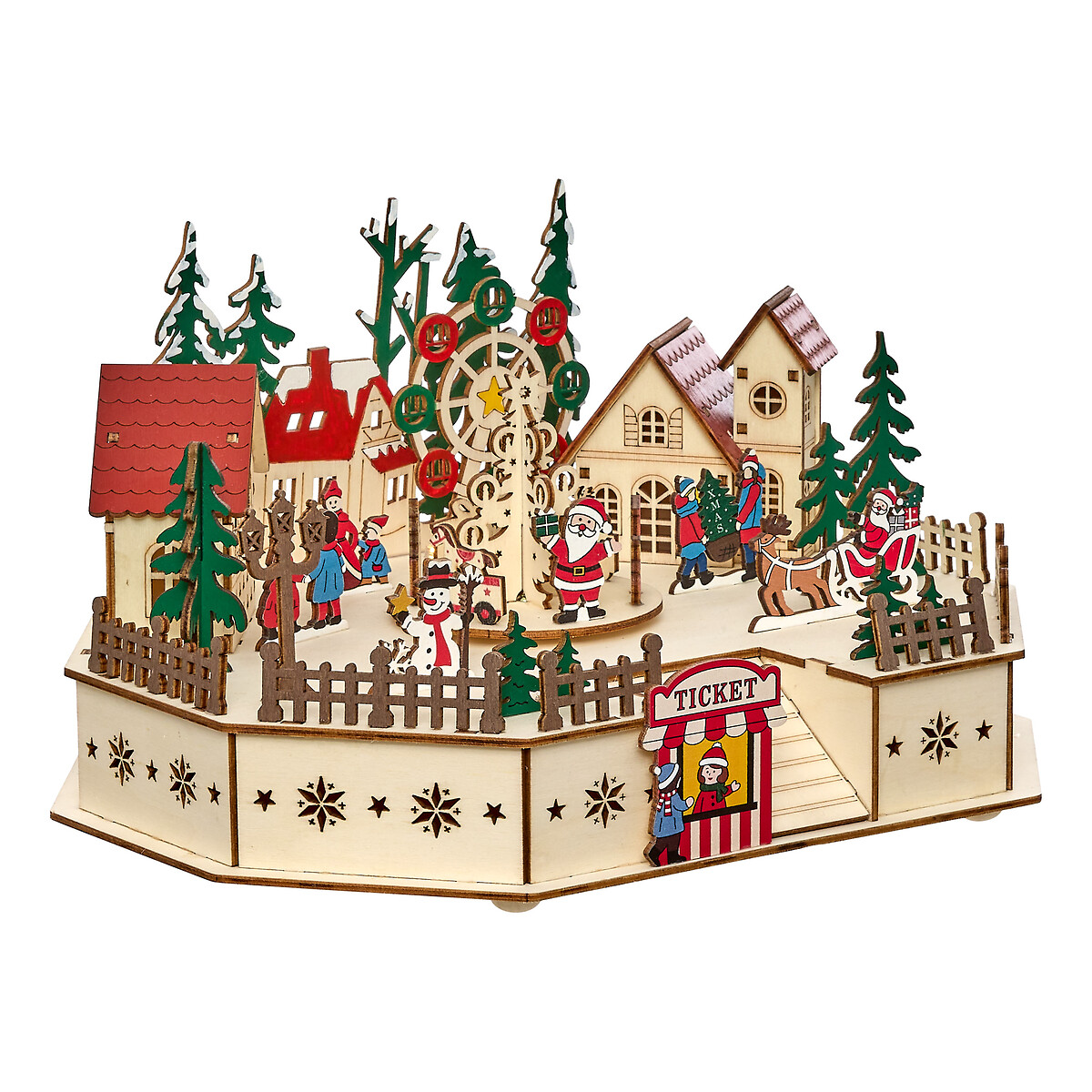 Vila de natal decorativa 29x23x17cm