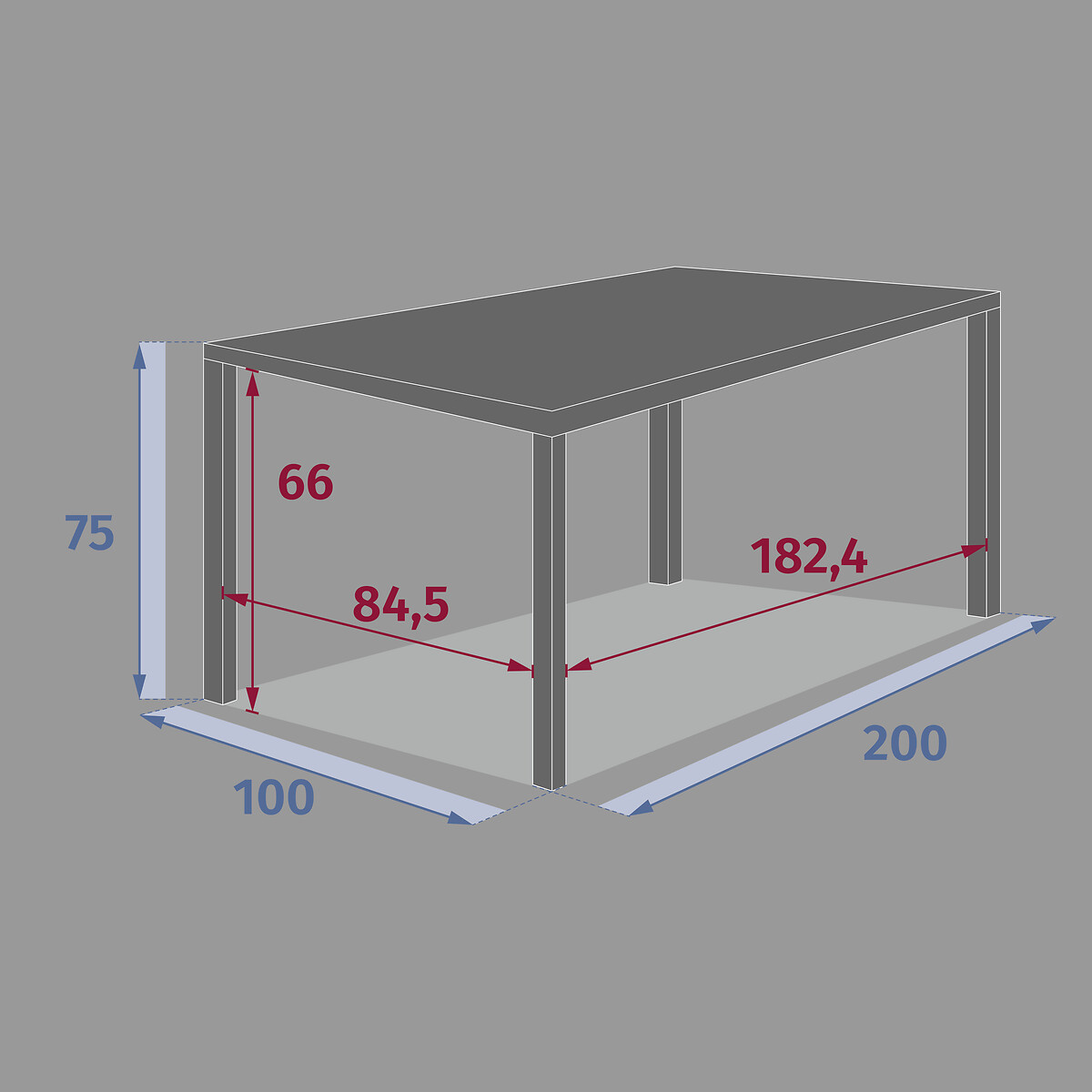 Mesa extensível PIAZZA argile 200-320cm