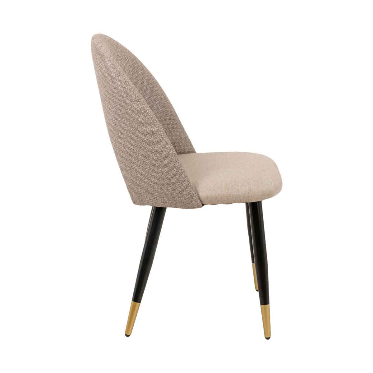 Cadeira RICK bege com pernas em metal