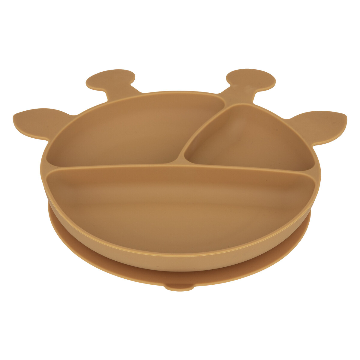 Conjunto de 4 pe&ccedil;as de refei&ccedil;&atilde;o ocre girafa em silicone