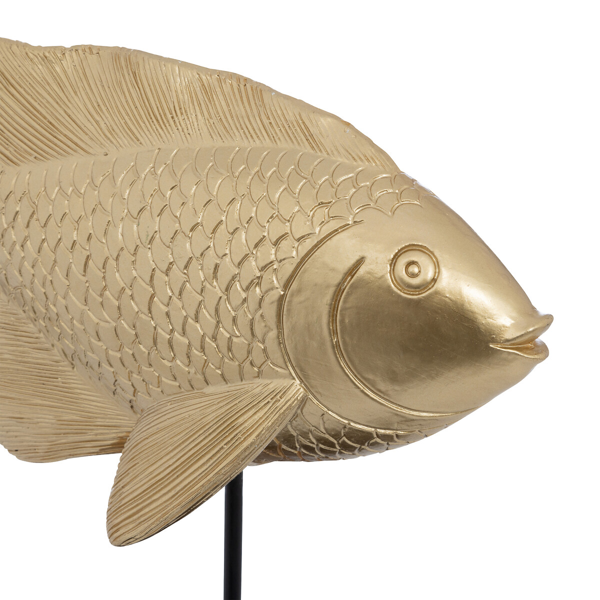 Est&aacute;tua formato de peixe OC&Eacute;ANE em resina 25cm