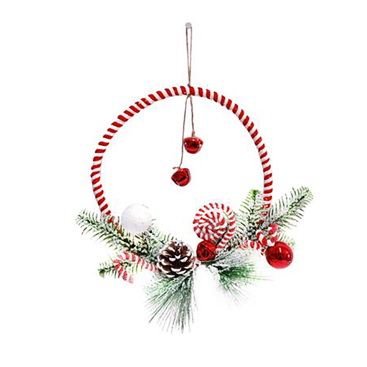 Coroa decorativa CANDY com ramos e pinhas 33cm