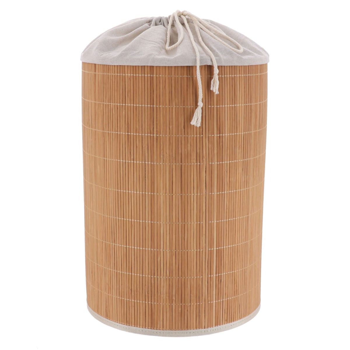 Cesto de roupa wc dobr&aacute;vel castanho em bambu