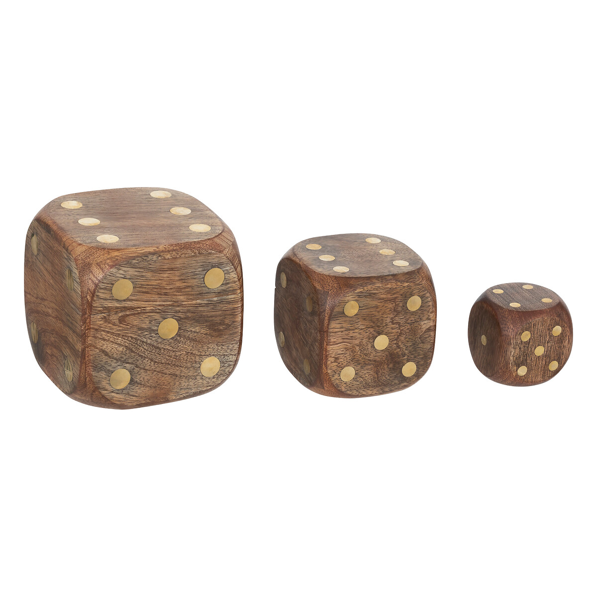 Conjunto de 3 dados decorativos ROGER 10x10cm