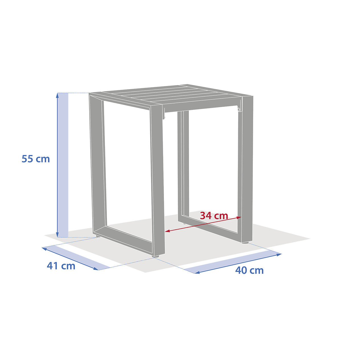Mesa de apoio ALLURE cinza escuro