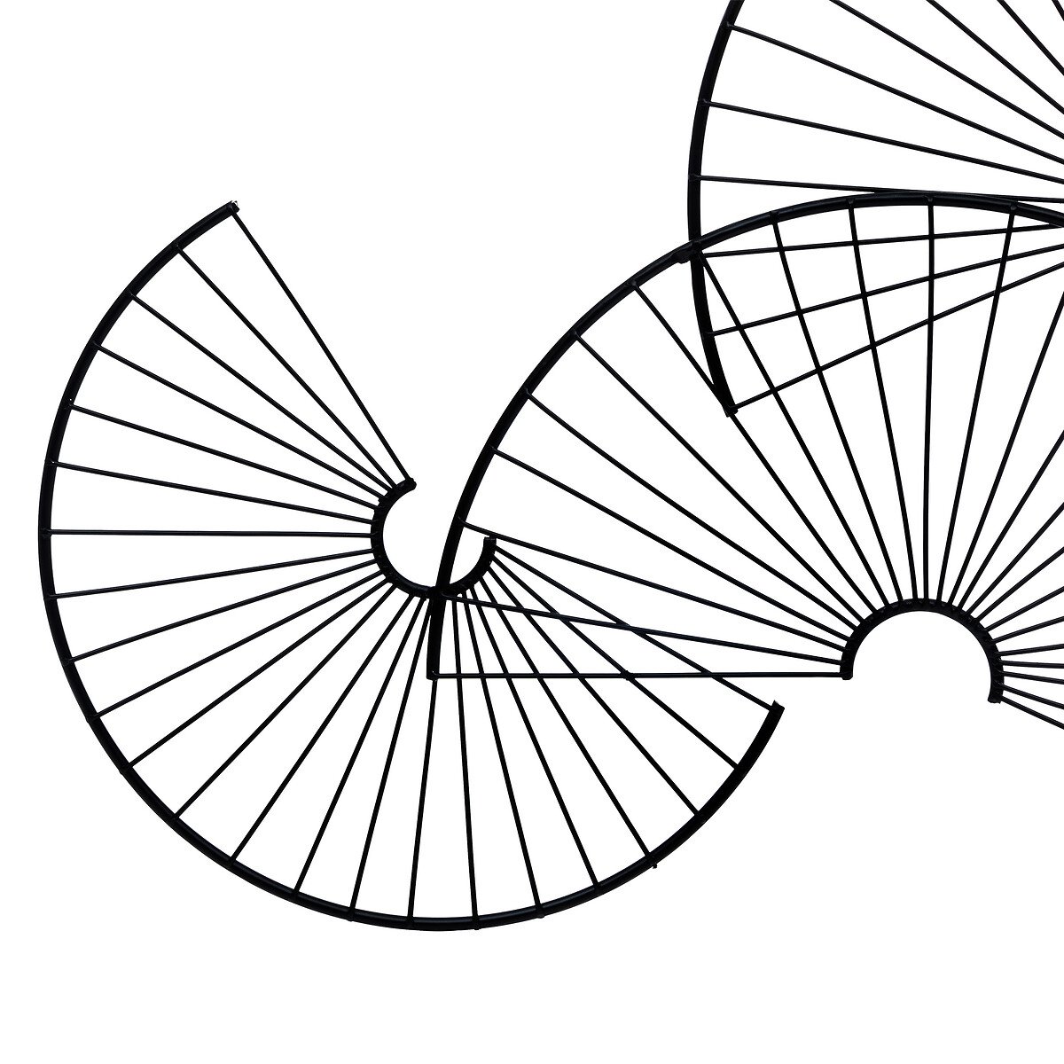 Decoração mural CLOE preto em metal 35x77cm