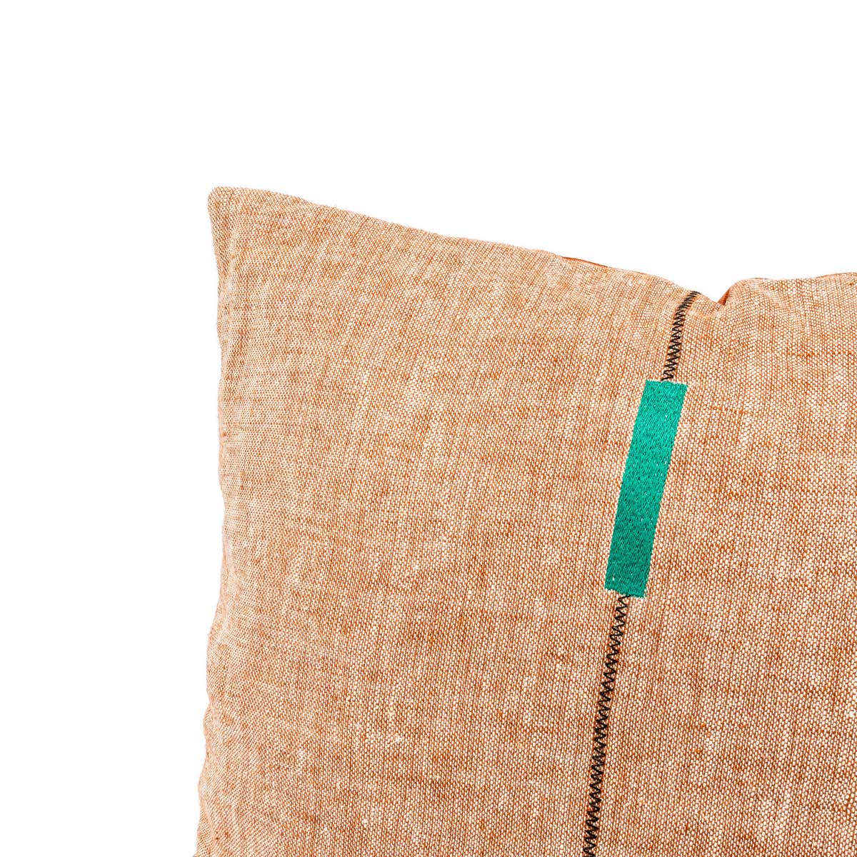 Almofada DOLCE RIVIERA terracota bordada 55x55cm