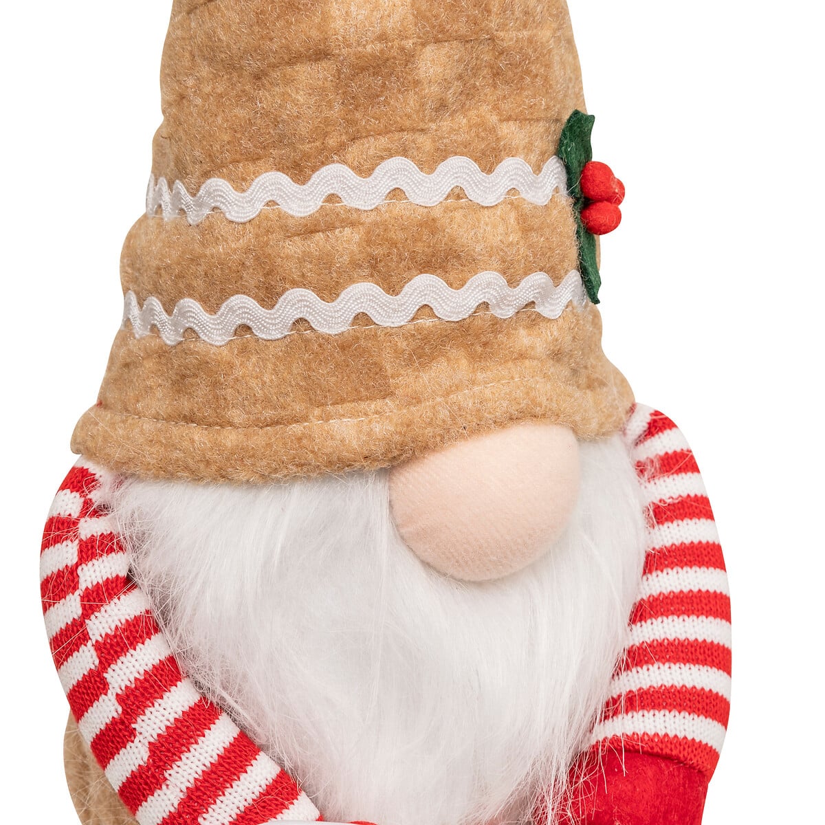 Figura gnomo de bolacha de gengibre sentado 50cm