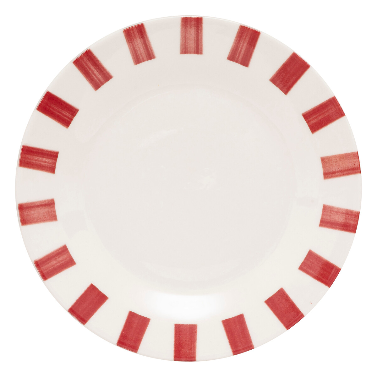 Prato sobremesa CHERI vermelho em porcelana 19cm