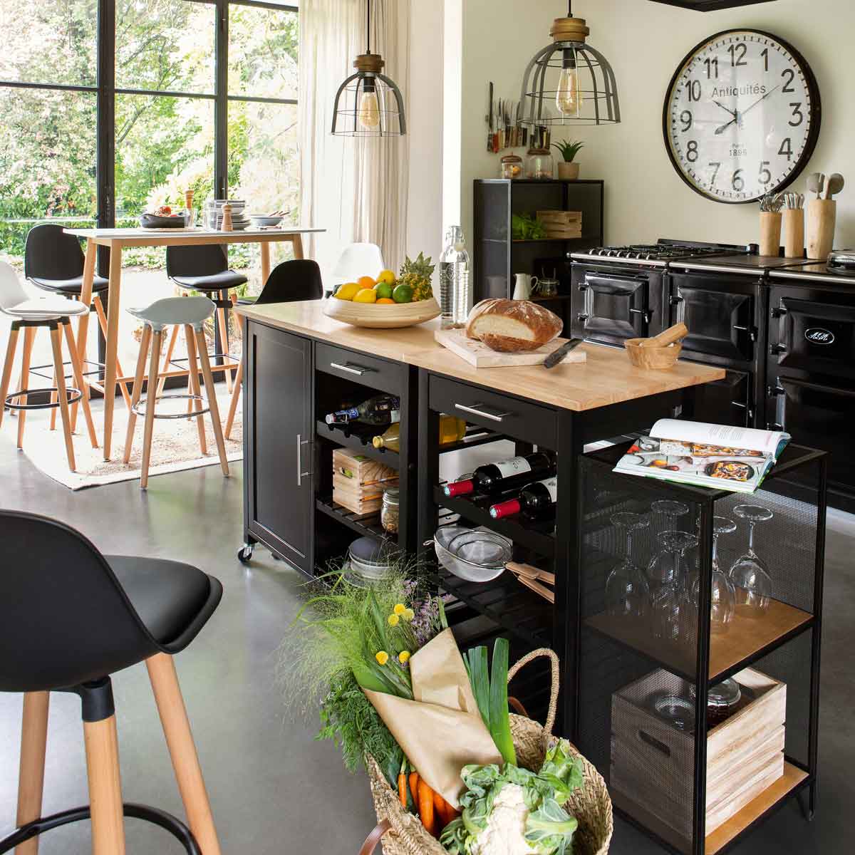 Móvel de apoio CLAUDE preto