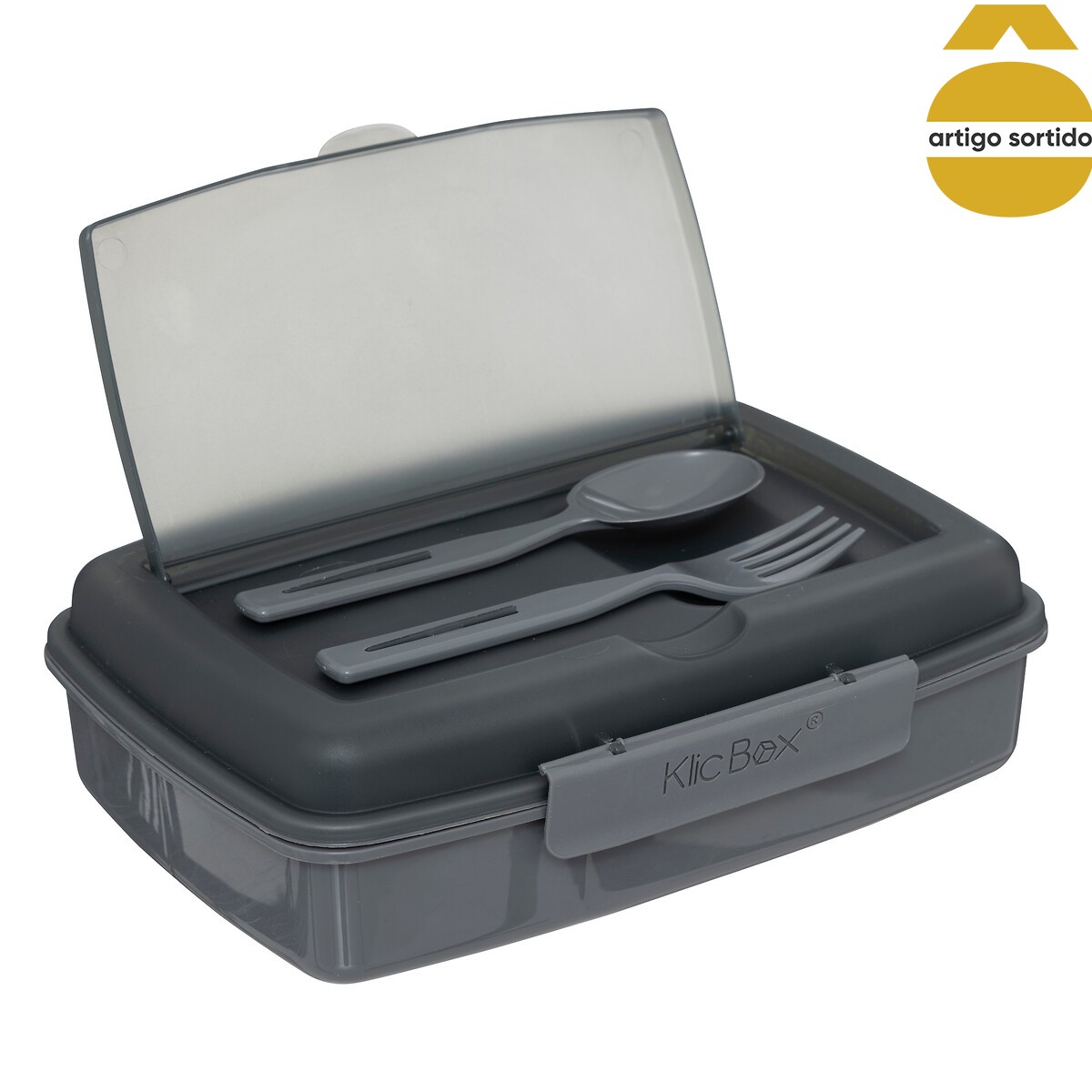 Lancheira com talheres 1,2l