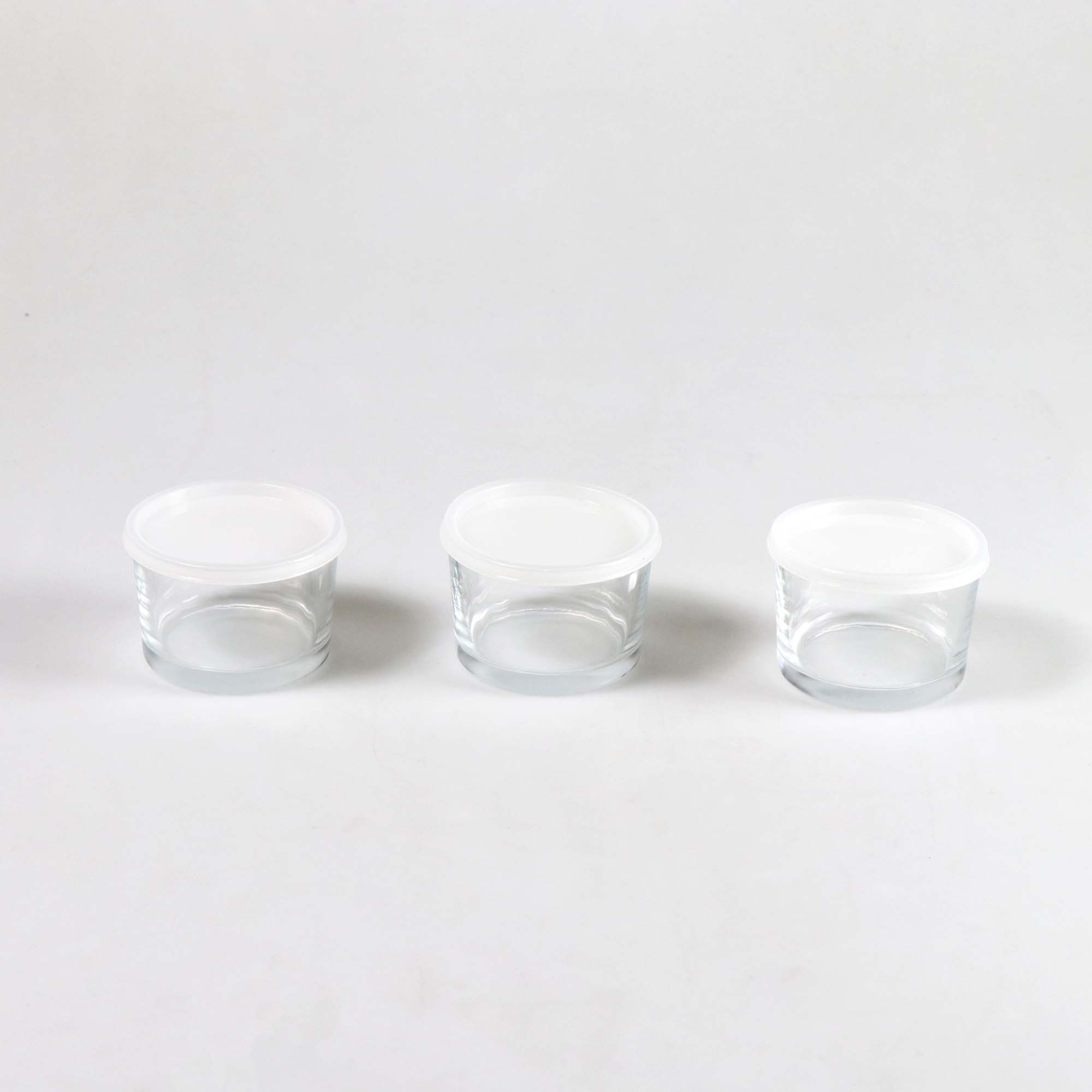 Conjunto de 3 caixas com tampa 200ml