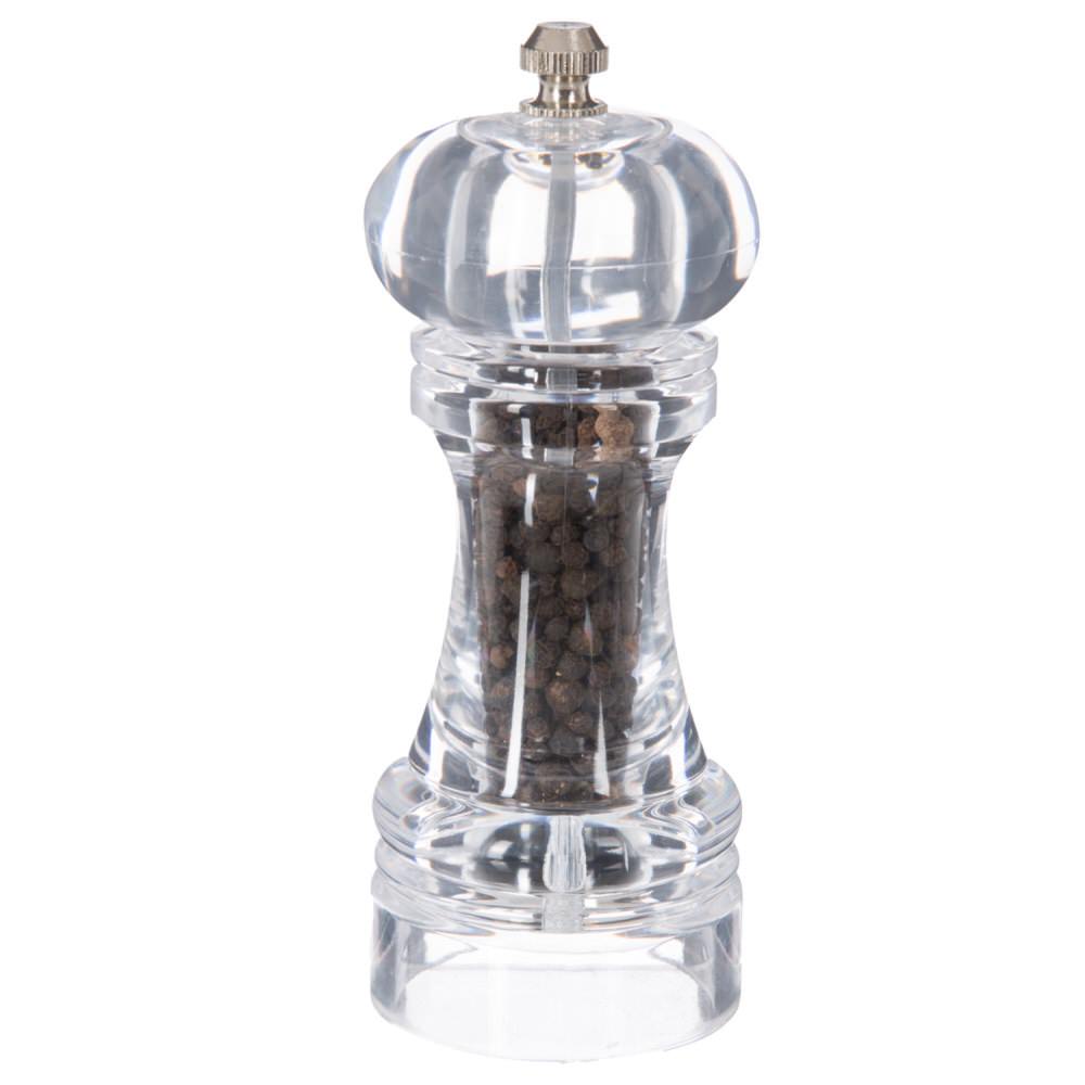 Moinho com pimenta em acrílico,  Moinho com pimenta em acrílico