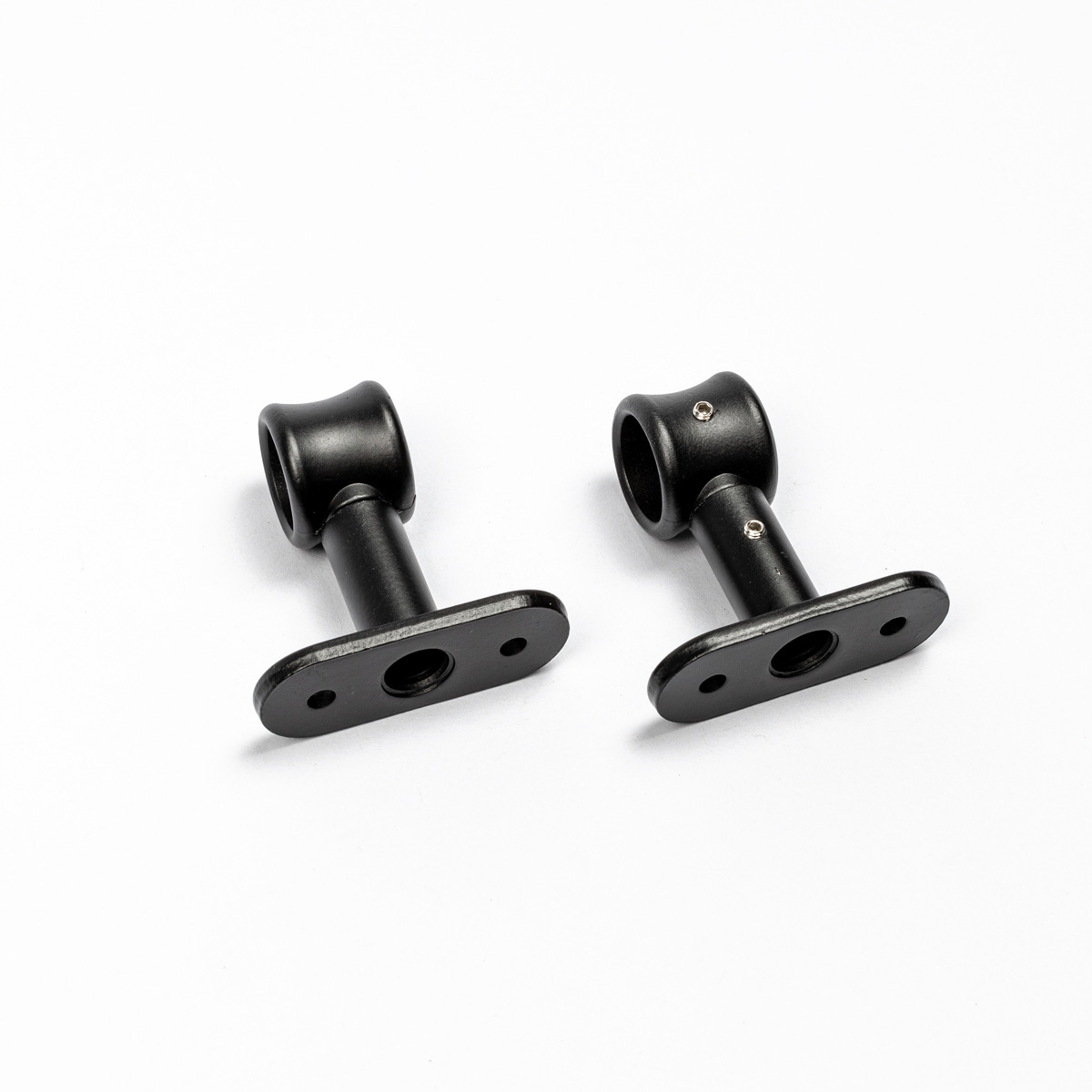 Conjunto 2 suportes var&atilde;o preto