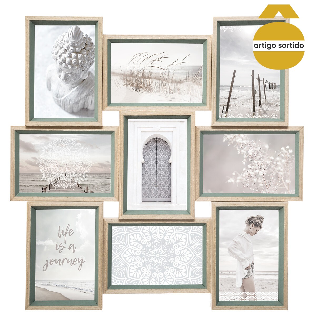 Multimoldura MOLY para 9 fotos